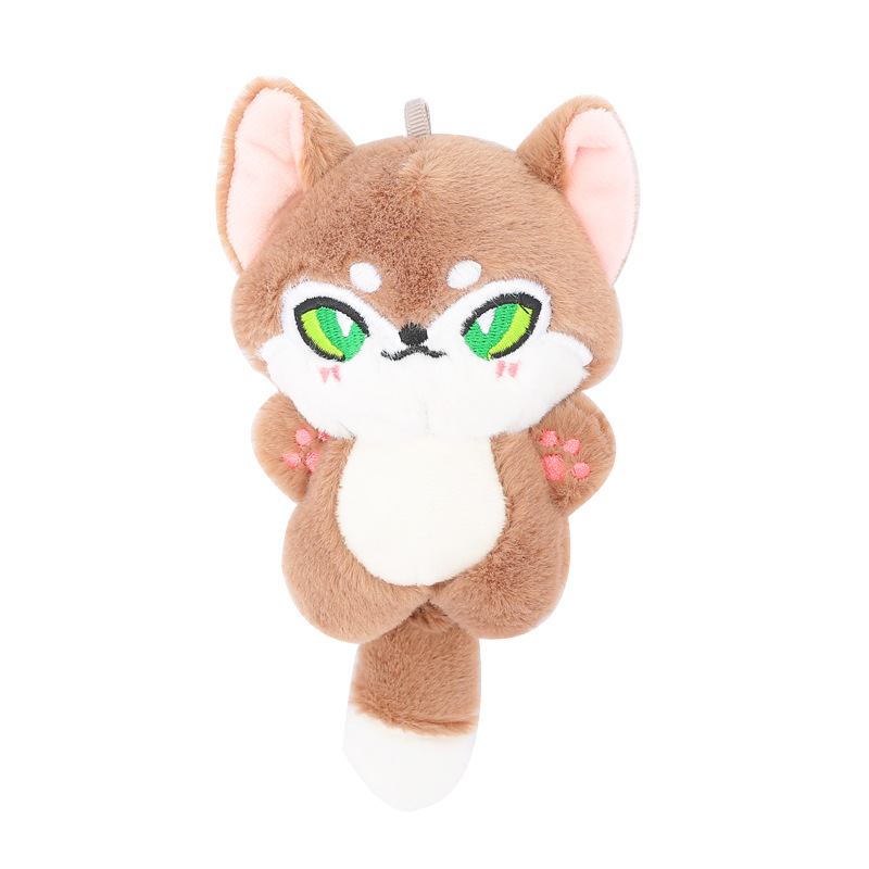 Wholesale Mini Cute Plush Wolf Keychain Pendant Soft Toy Custom Logo Soft Plushies Stuffed Animal Toys for Promotion
