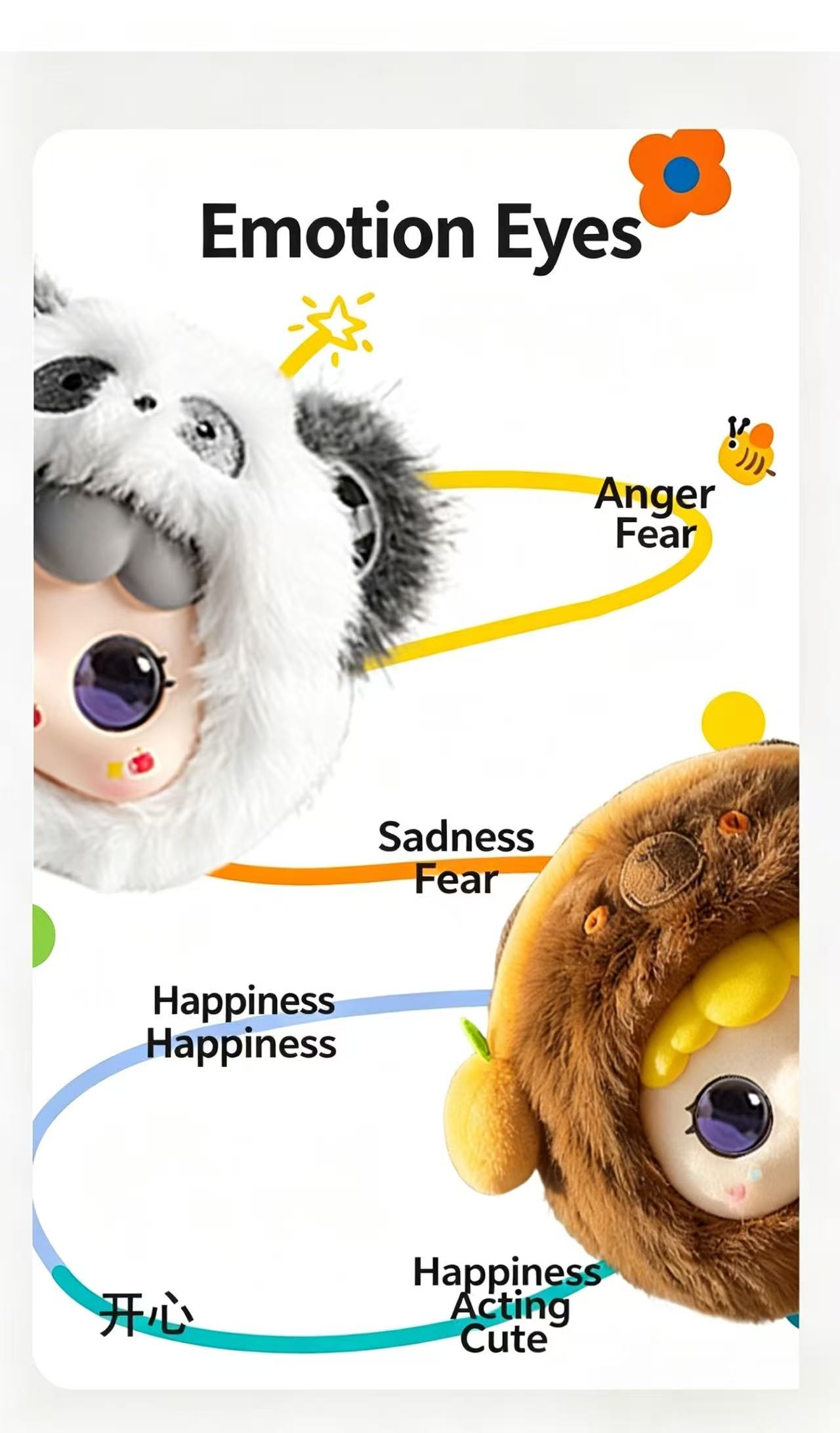 AI Emotional Eye Smart Plush Toy Scene 1