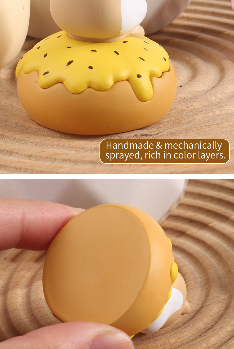 Cute Beans Sitting in a Row - Mini Hamster Plush Blind Box IP Trendy Toy Blind Bag Resin Small Ornaments