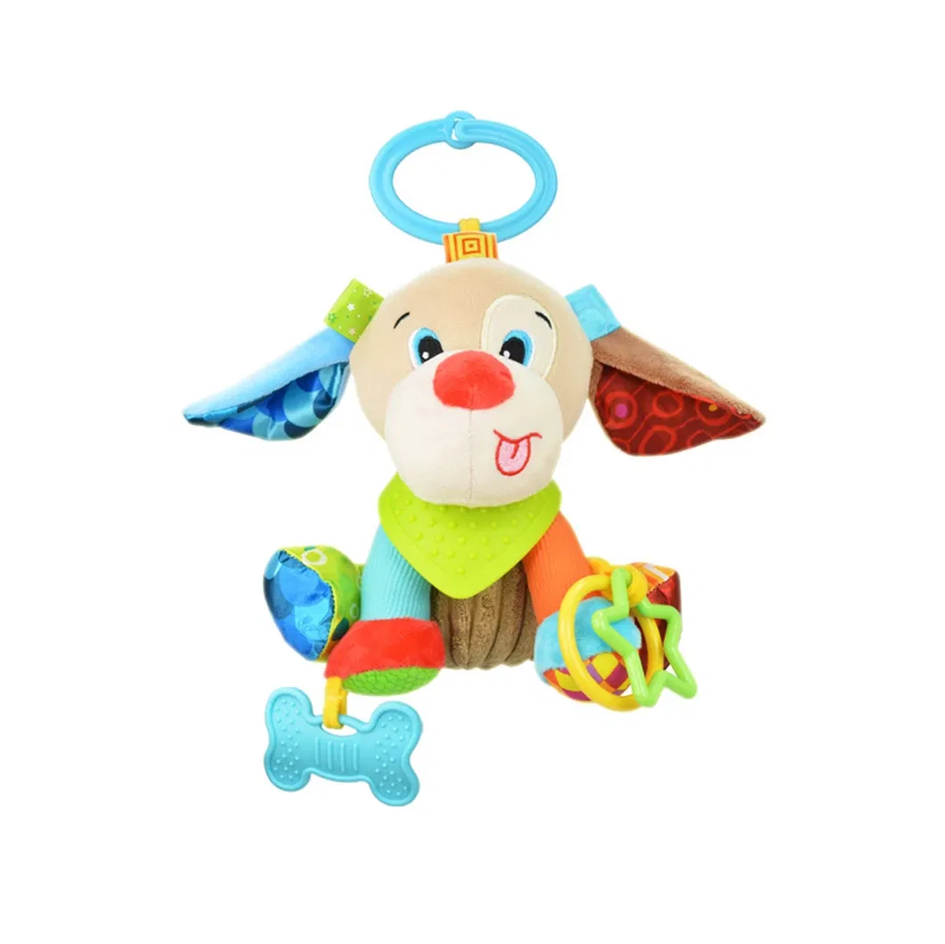 Baby Toys Hanging Ring Bell Teether Plush Animals Educational Toys for Children