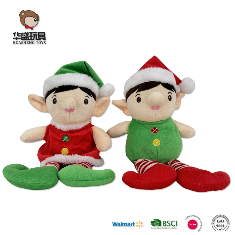 High Quality Soft Baby Plush Doll Stuffed Christmas Elf Promotional Gift Custom Plush Toys
