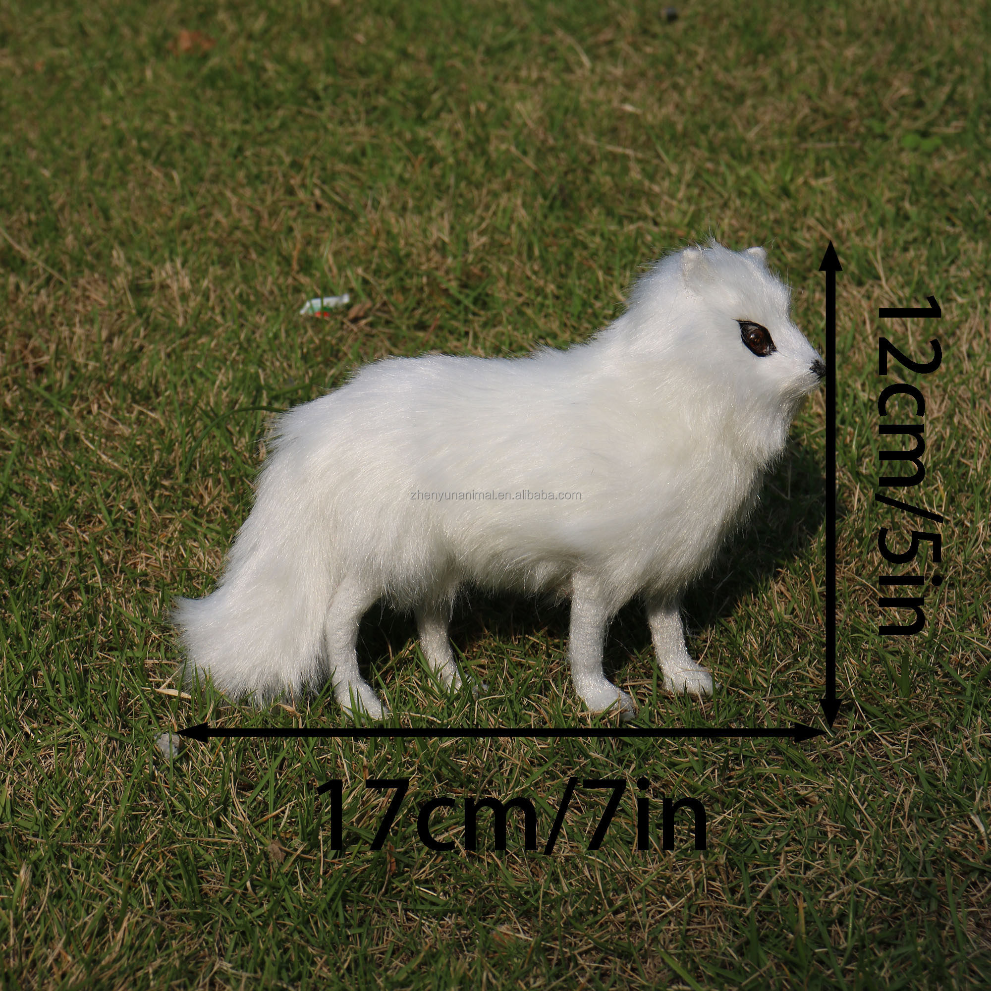 Handmade Cute Fluffy Standing Fox Plush Toy Simulated Wild Forest Animal with Nature-Inspired Craftsmanship Without Filling