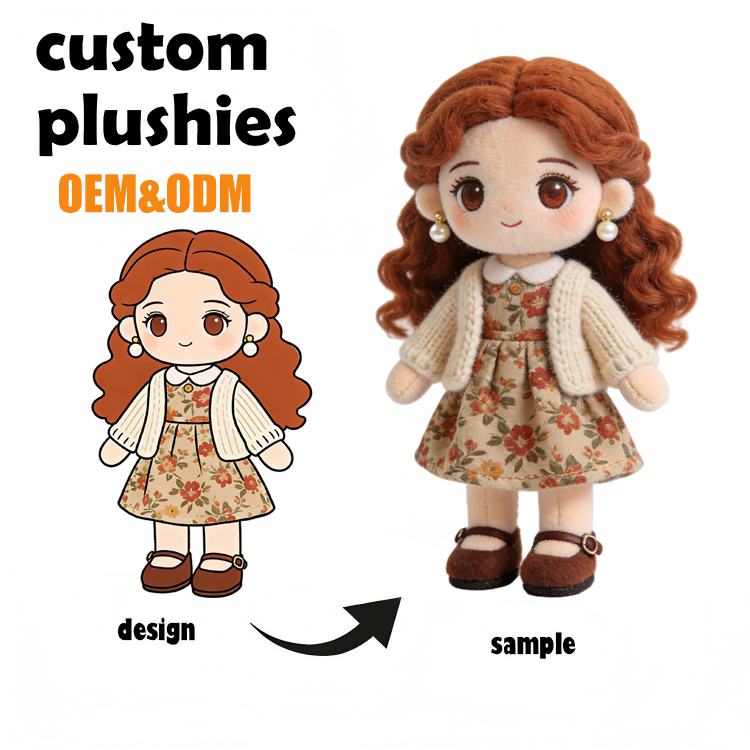 Customized Plush Toys High Quality Plush Toys for Cute and Soft Little Girls Customized Plush Character Dolls