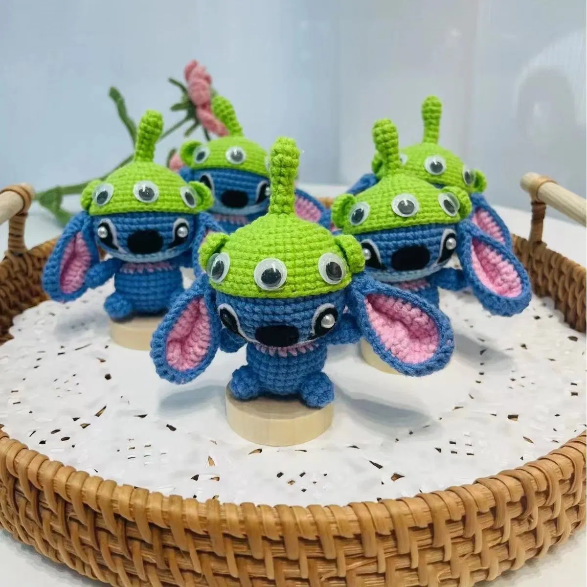 Wholesale Cute Baby Gift Crochet Plush Doll Cartoon Animial 100% Handmade Knitted Toys