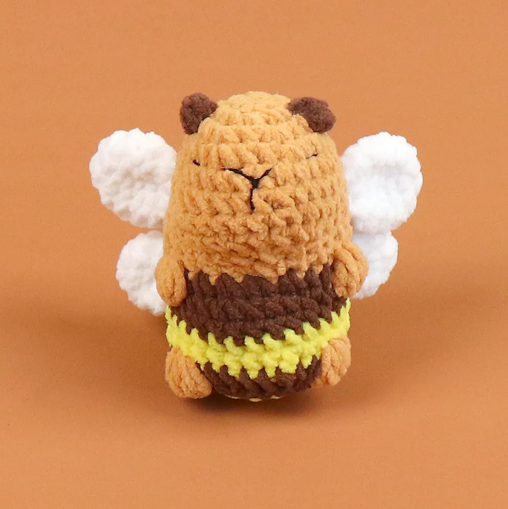Finished Handmade Crochet Yarn Plush Toy Hooking Pendant - Capybara