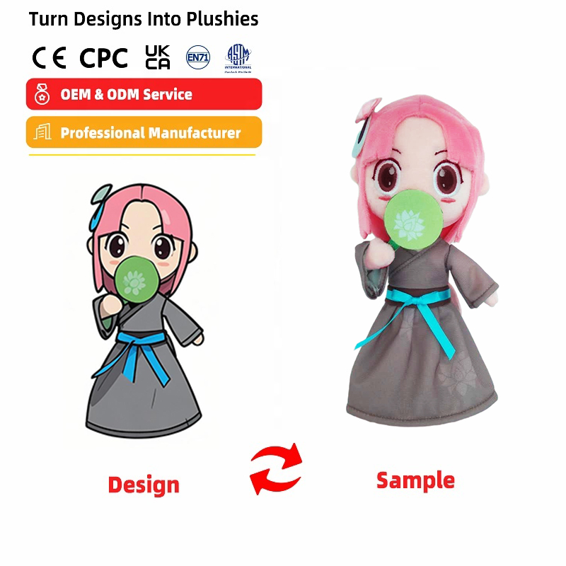 Anime Human Custom Design Mascot Plush Toy Custom Plushie Manufacturer Plush Doll