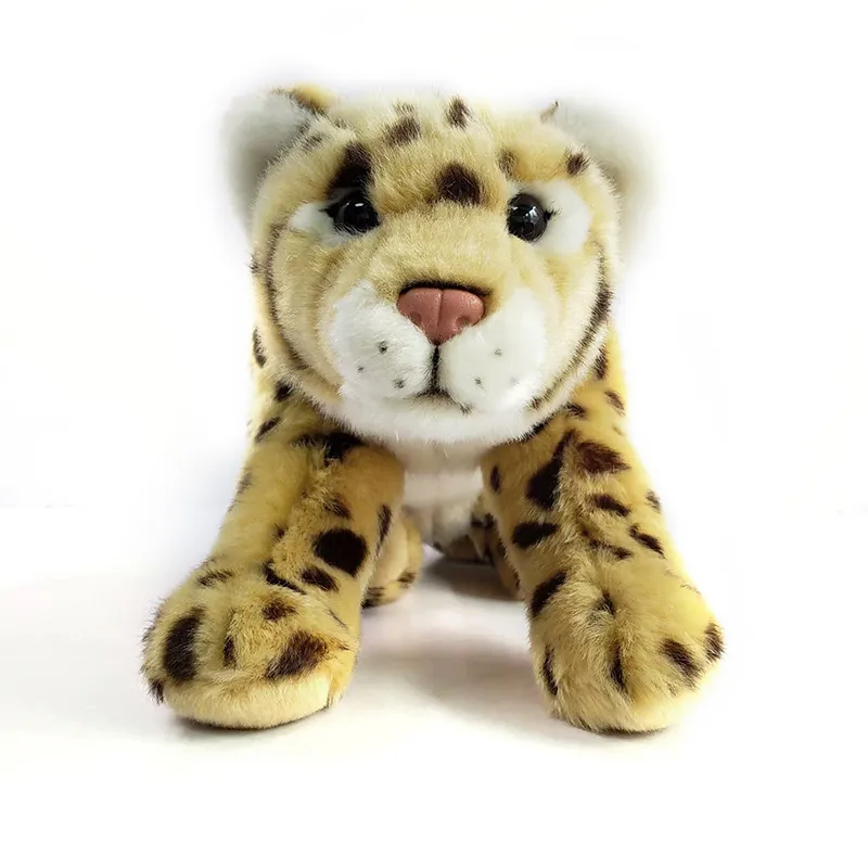 Creative Wholesale Custom Plush Stuffed Animal Simulated Leopard Toy for Kids