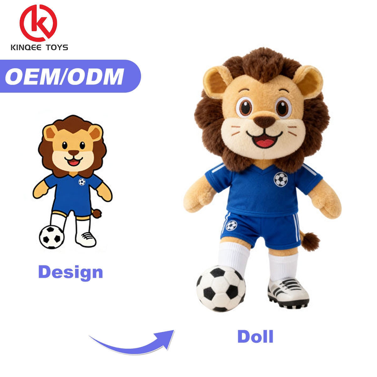 Kinqee Custom Lion Keychain Stuffed Animal Oem Soft Mascot Pendant Plusheis Cuddly Soft Plush Toy Custom Plush Keychain