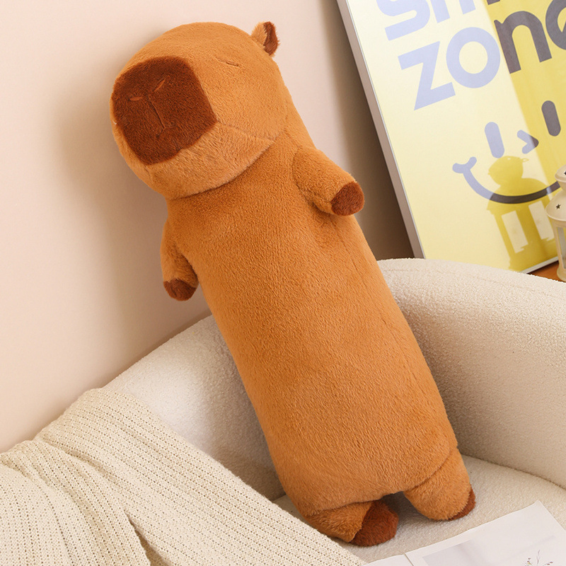 Wholesale Price OEM Manufacturer Personalized Doll Custom Design Super Soft Stuffed Animals Cute Cartoon Strip Giant Plush Capybara Pillow Toys Factory