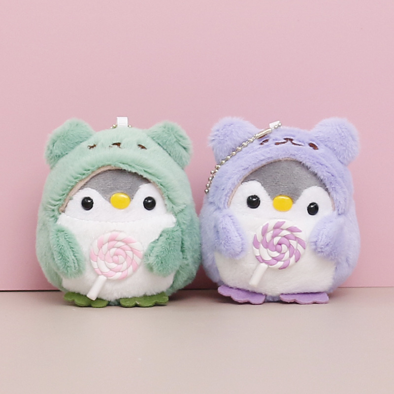 Wholesale Small Stuffed Animals Penguin Plush Key Chain Mini Kawaii Penguin Plush Keychain Bag Backpack Charm Decoration Pendant