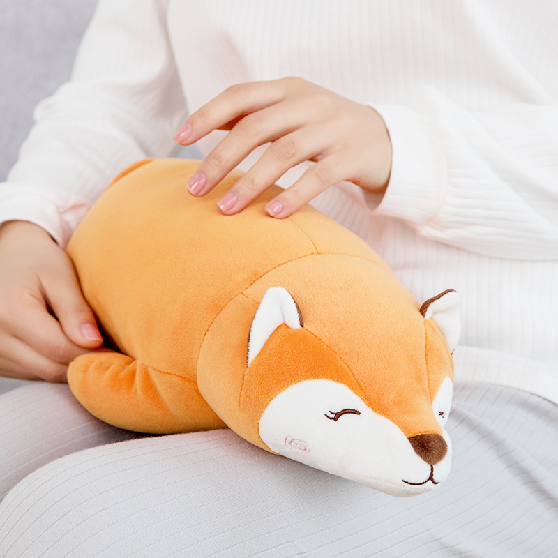 Custom Kids Plush Handmade Cartoon Cute Fox Plush Toy Sleeping Fabric Kids Plush Stuffed Toy