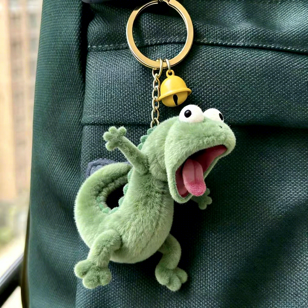 2026 LizardTom Cartoon Plush Toy Keychain with Funny Face, Tiktok Hot Selling Squishy Kawaii Key Chain Acssesoriess for Unisex