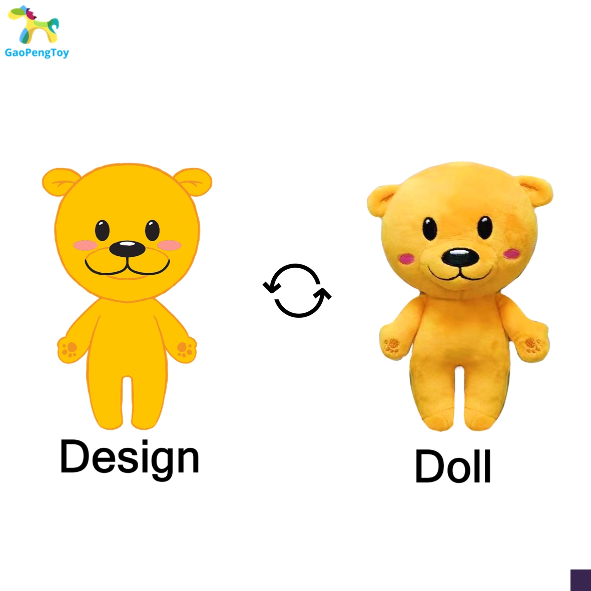 Plush Doll Supplier Custom Plush Teddy Bear Giant Big Yellow Bear Toy Interactivo Eco Friendly Stuffed Animals Toy