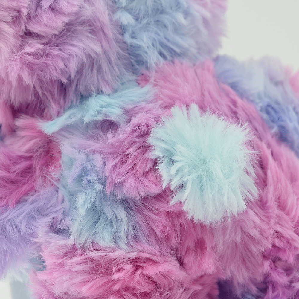 Custom Plush Toy Eco Friendly Shaggy Fur Bear Hand Puppet Custom Logo Embroidery for Kids Play Gift