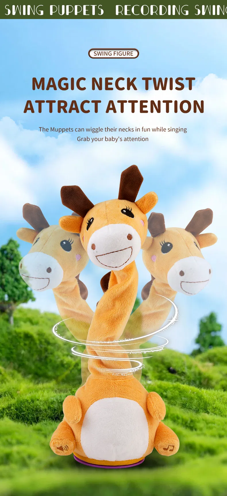 Small Animals Swing Plush Toys Children Soothe Toys Detail 2