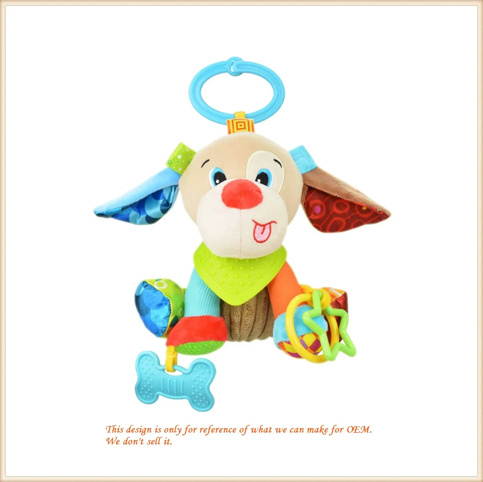 Baby Toys Hanging Ring Bell Teether Plush Animals Educational Toys for Children