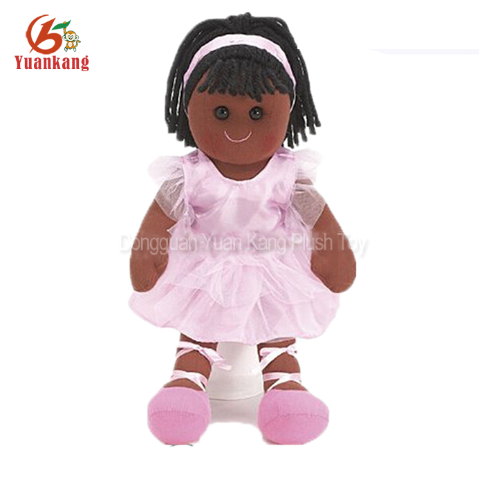 Wholesale Custom Cheap Plush Toy Human Plush Baby Black Girl Rag Dolls Fashion Unisex Stuffed Soft Toy,stuffed &amp; Plush Toy