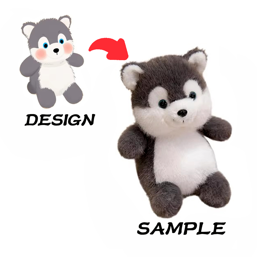 Kawaii Products Plush Toy Doll Husky Children's Gift Custom Design Squeaker Filled Dog Toy Toys for Boy