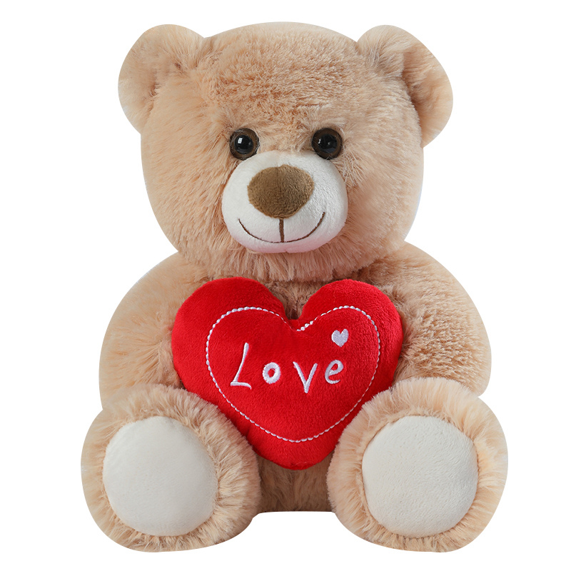 Christmas Teddy Bear New Stuffed Animal Toys Plush Stuffed Love Teddy Bear With Heart Cute Style Valentine's Day Gift