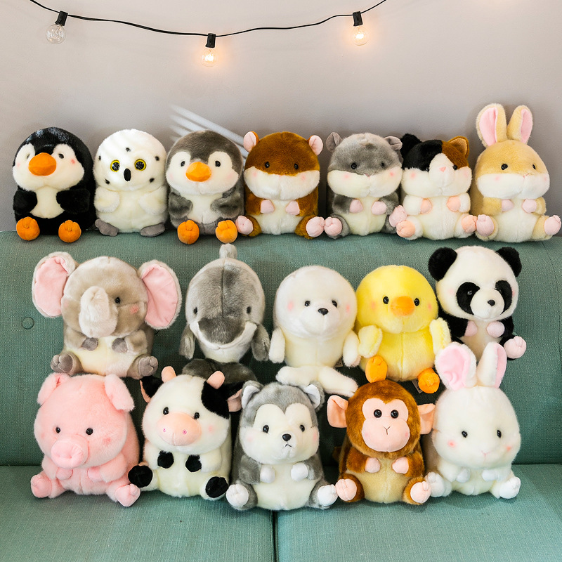 Factory-Ordered Cute Animal Stuffed Plush Toys Soft Comfortable Bedtime &amp; Home Decor Stress Relieving Birthday Gifts Soft Dolls