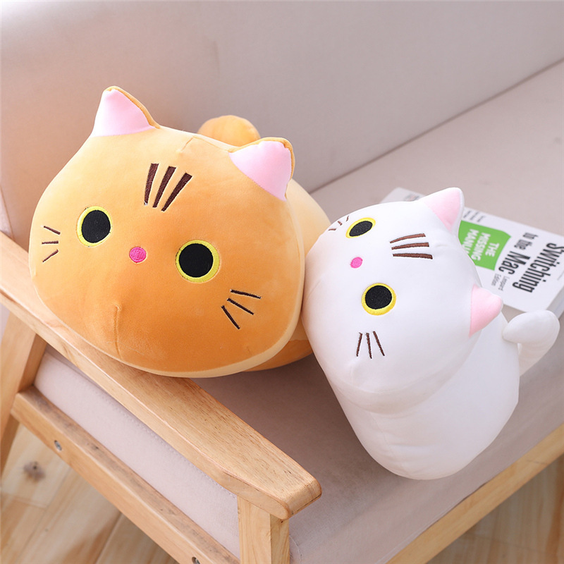 CHIQUE Wholesale in Stock Cartoon Animal Cat Plush Pillow Doll Kawaii Cute Soft Cat Stuffed Plush Toy