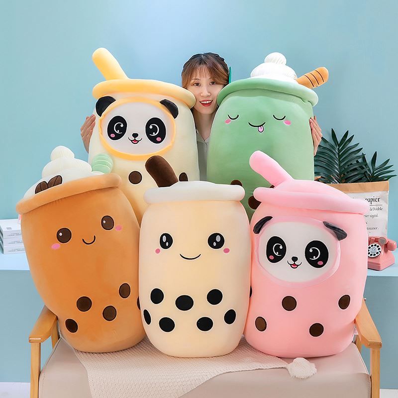 Custom New Soft Boba Cups Plush Toys Bunny Plush Toys Boba Plushies Kawaii Stuffed Toy Boba Milk Tea Plush
