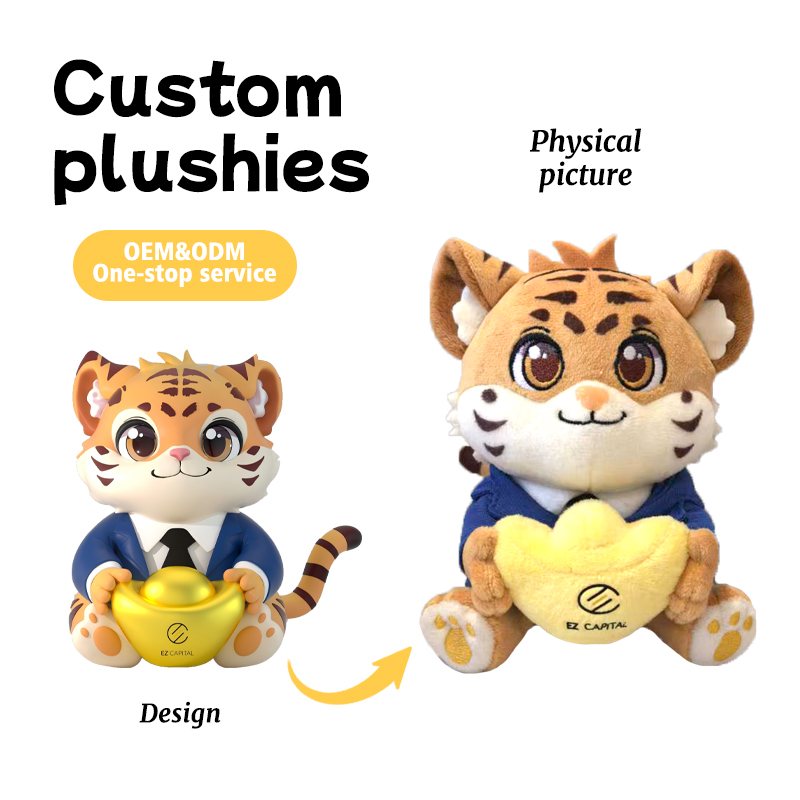 Professional Factory Direct Custom Tiger Plush Toy Full-Process Prototyping Development Supported Mascot Toy Stuffed Animal Toys