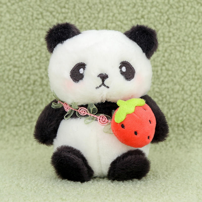Custom Panda Stuffed Animal Plush Toys in Green Bamboo Plushies Cute Zoo Souvenir Dollgift for Girls