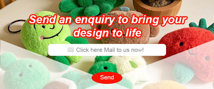 Custom plush toys call to action footer