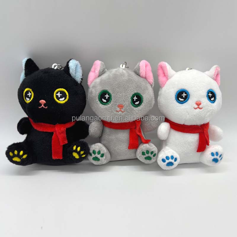 Wholesale New Small Size Plush Kitty Stuffed Animal Design Plush Keychain Toy for Holiday or Birthday Gifts