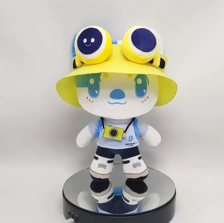 Shengye Customized Plush Toy Factory Lovely Cartoon Embroidery Purple Girl Plush Action Figure Toy With Clothes Eyeglasses Shoes