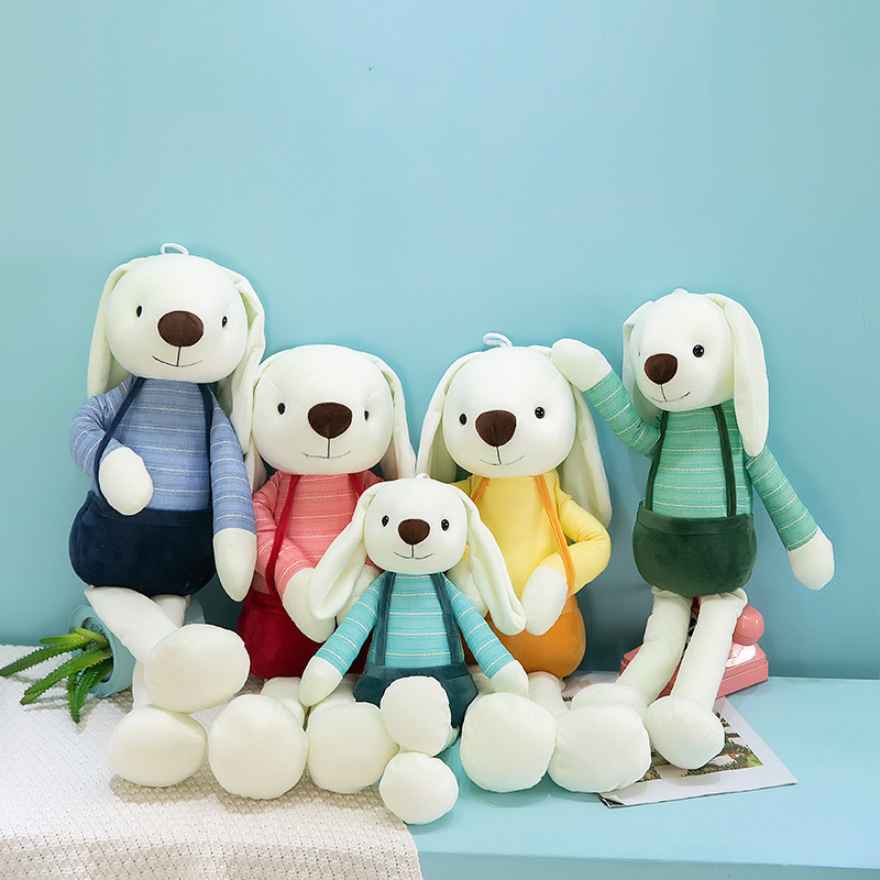 Wholesale Price OEM Manufacturer Yiwu Market Personalized Plushie Custom Design Animals Cuddly Huggable Hug Doll Stuffed Bunny Rabbit Plush Soft Toys Factory
