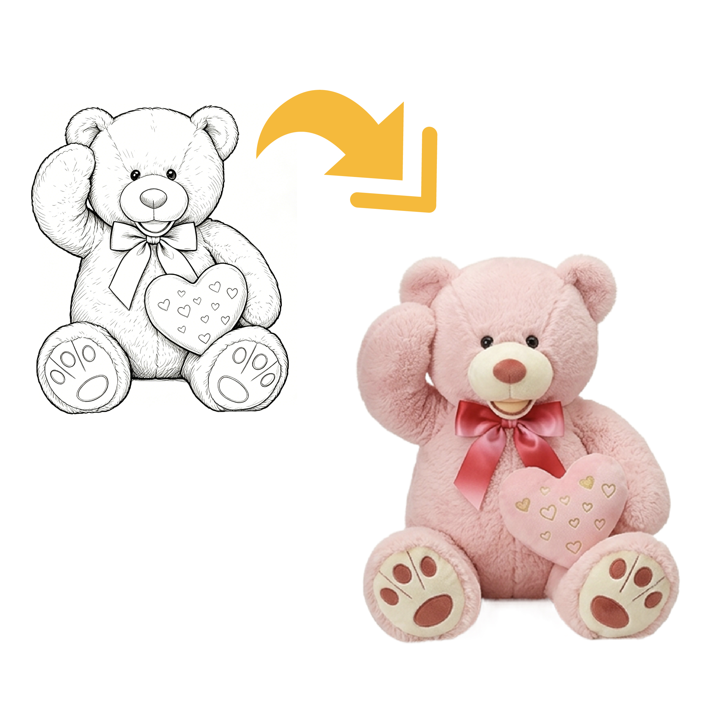 Eco Friendly Custom Plush Bear with Recycled Fabric Logo and Tailor-Made Kraft Box for Sustainable Brand