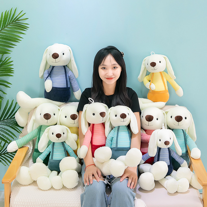 Wholesale Price OEM Manufacturer Yiwu Market Personalized Plushie Custom Design Animals Cuddly Huggable Hug Doll Stuffed Bunny Rabbit Plush Soft Toys Factory