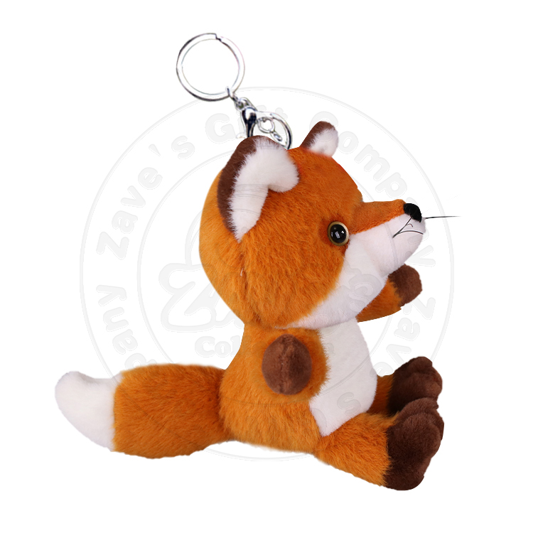 Zaves Custom Plushie Doll 14.5cm Brown Fox Keychain Cute Plush Hangable Schoolbag Customizable Doll Wearable Clothes