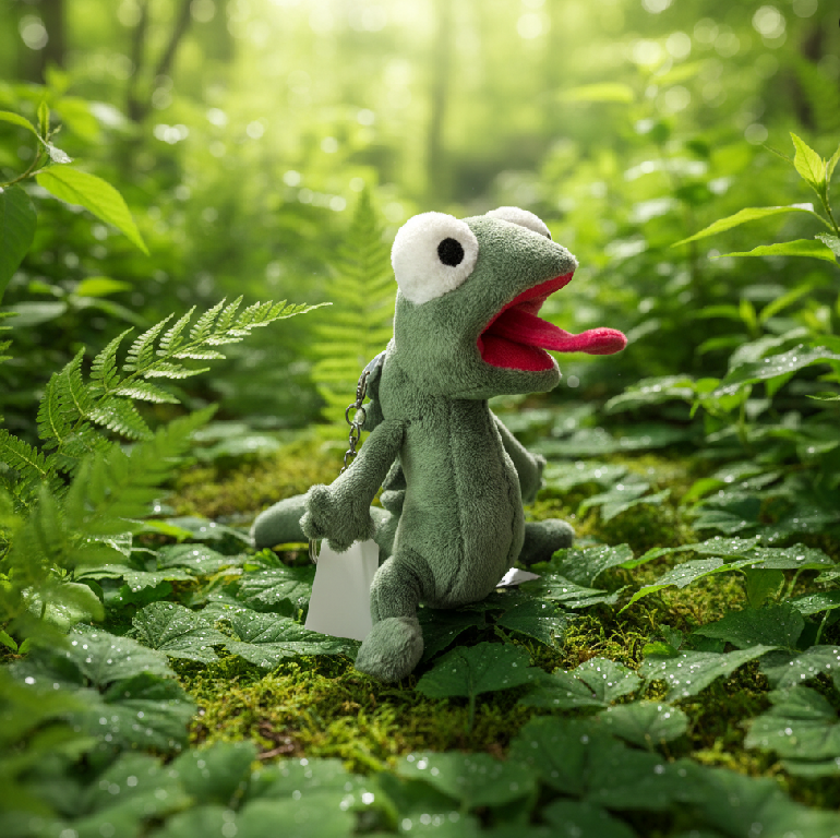 2026 LizardTom Cartoon Plush Toy Keychain with Funny Face, Tiktok Hot Selling Squishy Kawaii Key Chain Acssesoriess for Unisex
