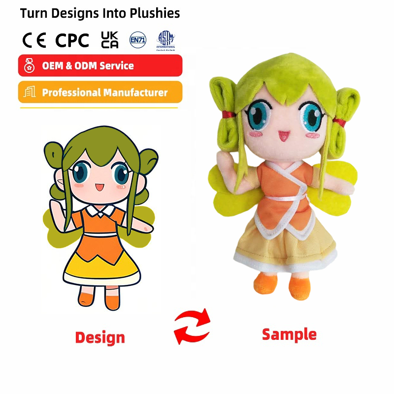 Anime Human Custom Design Mascot Plush Toy Custom Plushie Manufacturer Plush Doll