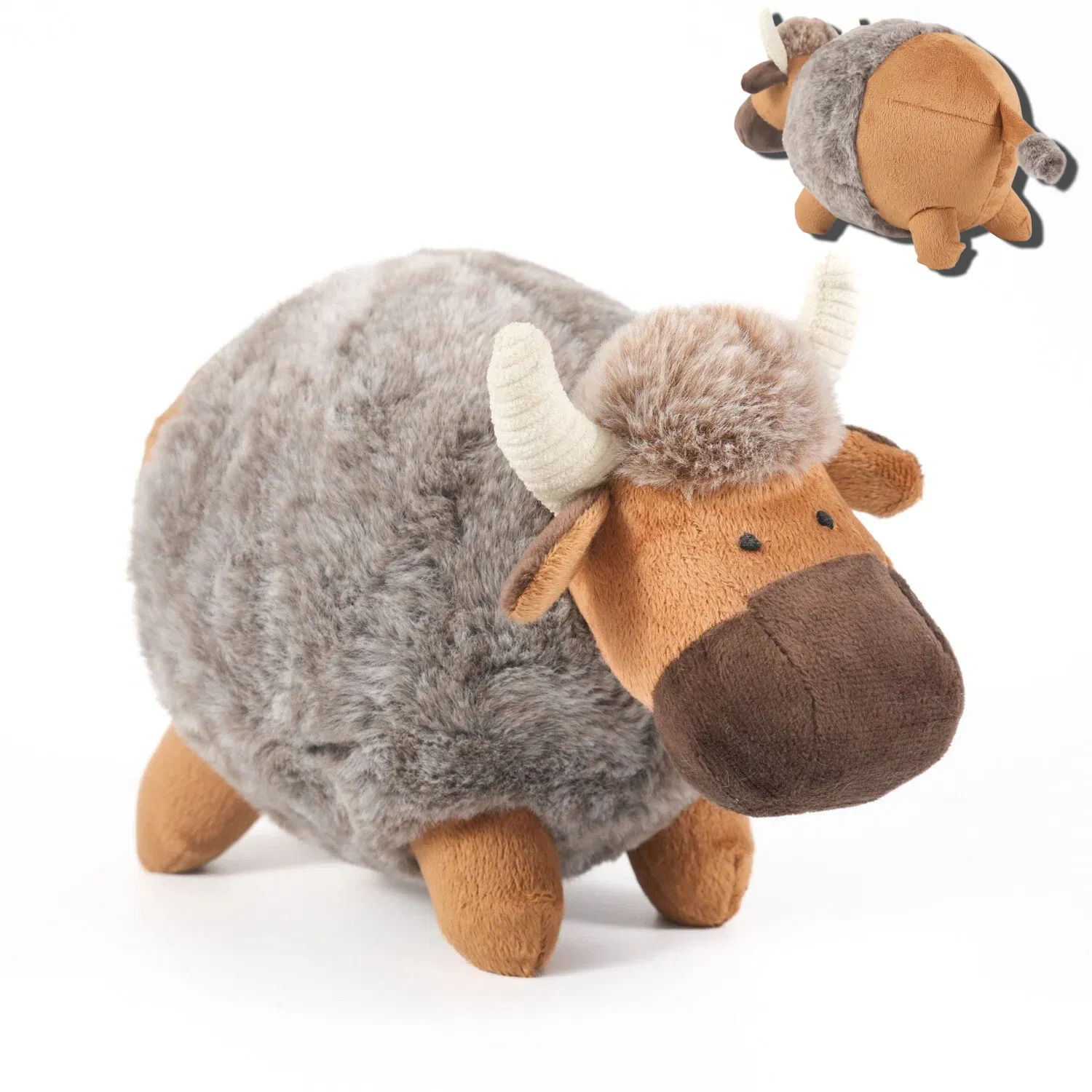 Wholesale Custom Round Plush Bison Stuffed Plush Toy