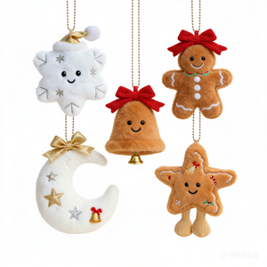 New Christmas Series Super Soft Embroidered Plush Dolls Cute Christmas Gifts Decorative Ornaments Hanging Items Wholesale