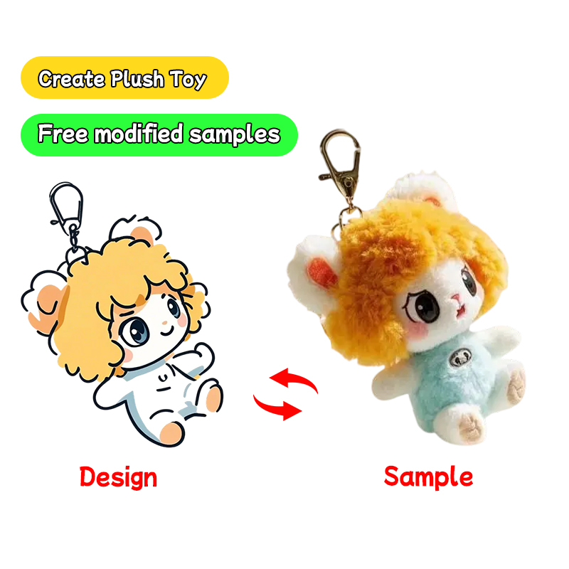Plush Manufacturer Anime Doll Personalized Plush Toy with Bag Custom Plush Keychain