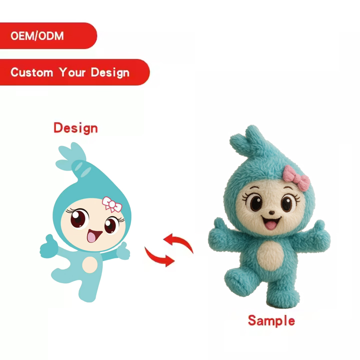OEM Custom Soft Stuffed Animal Toy Factory Direct Plushies PP Cotton Filled Kids Company Gifts Embroidered Anime Mascot