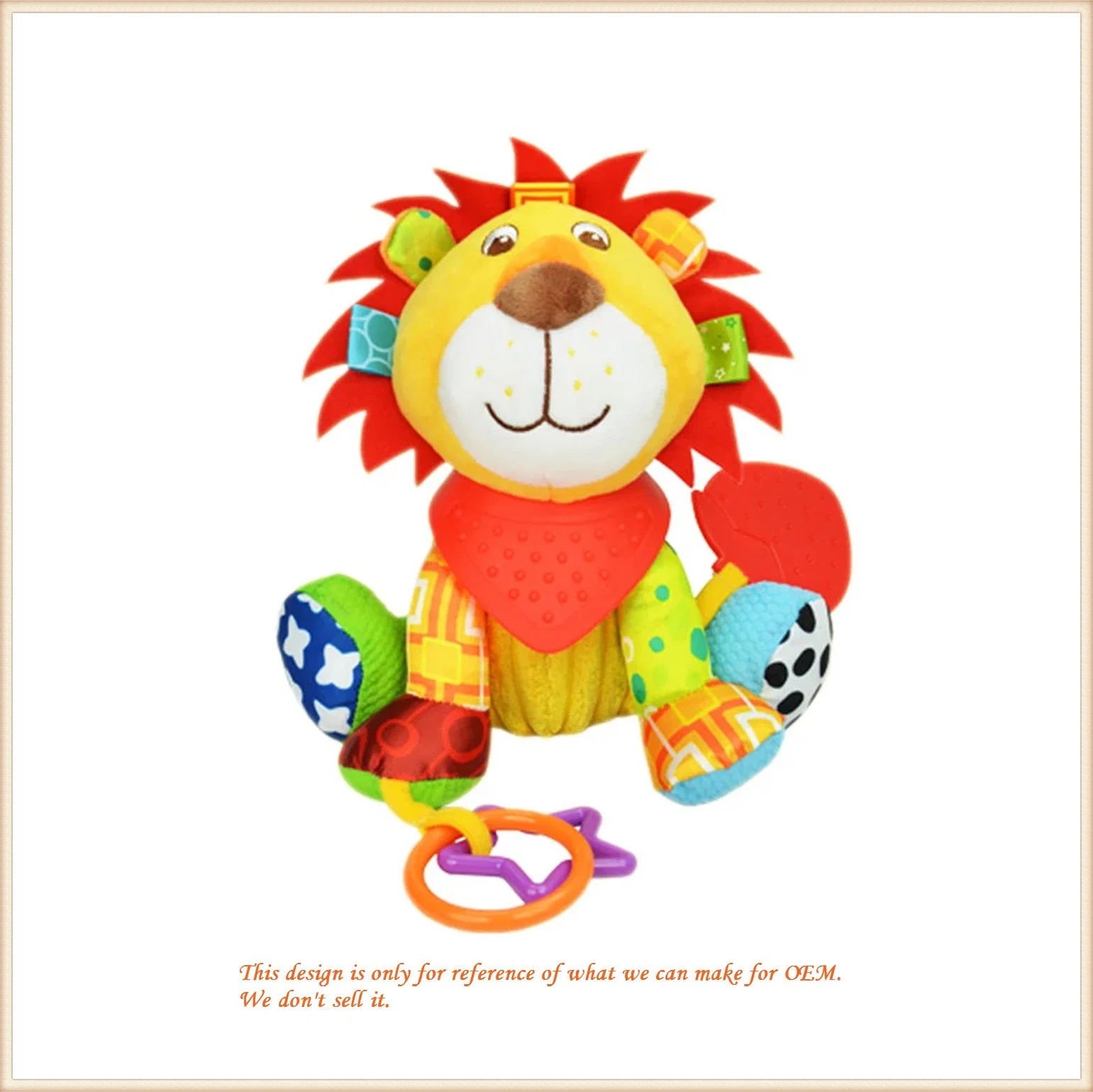 Baby Toys Hanging Ring Bell Teether Plush Animals Educational Toys for Children