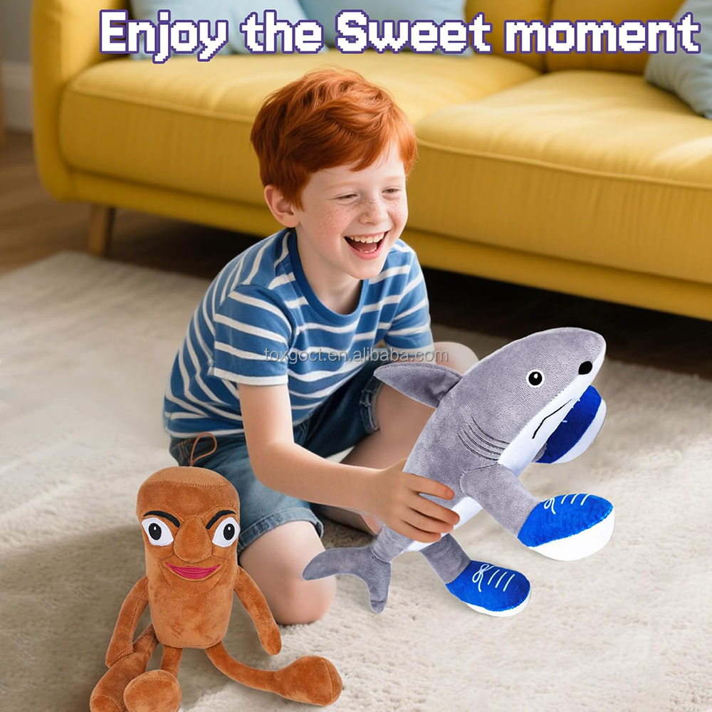 New Arrival Italian Tung Tung Tung Sahur Stuffed Doll Animals Soft Brainrot Tralalero Tralala Plush Pillow for Party Birthday