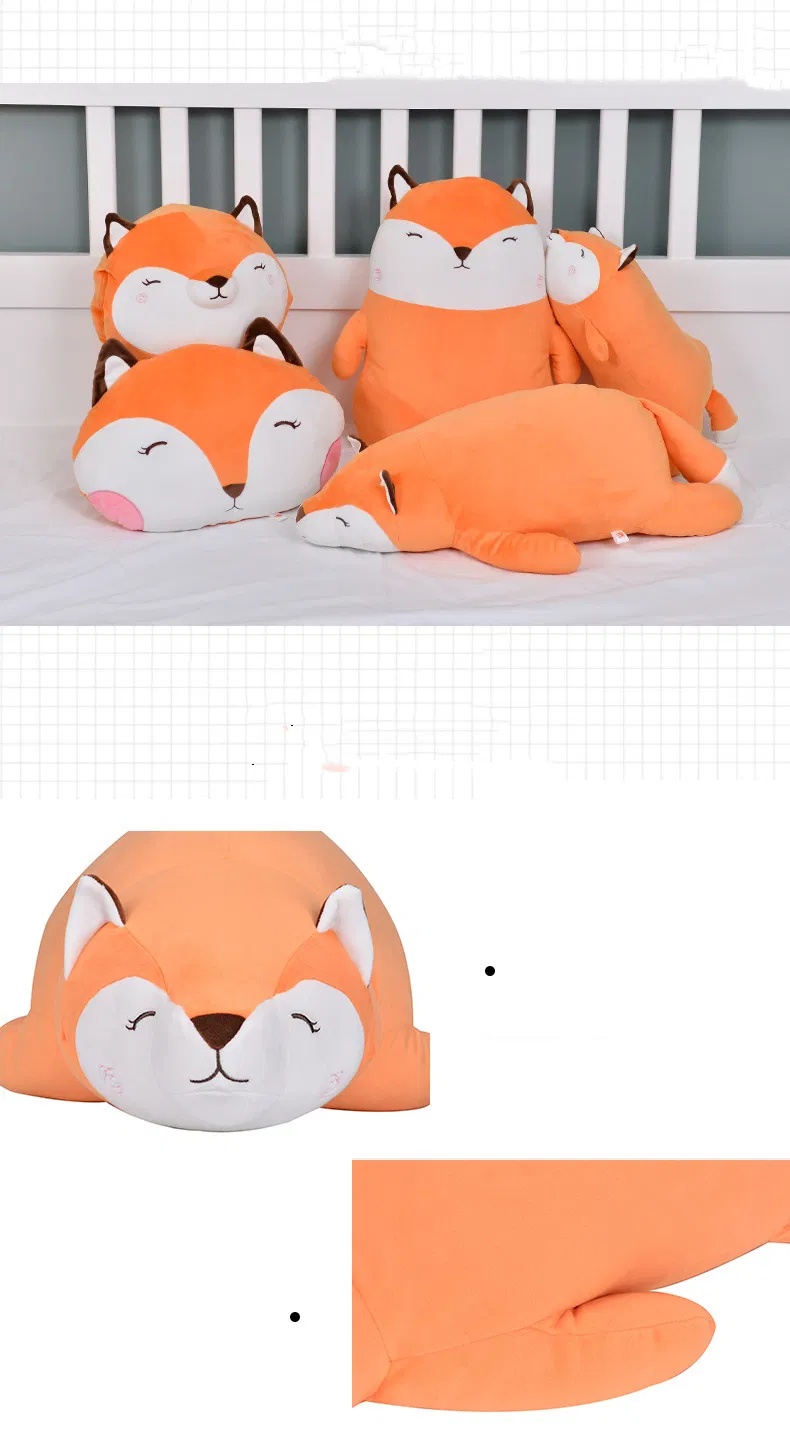 Custom Kids Plush Handmade Cartoon Cute Fox Plush Toy Detail 4