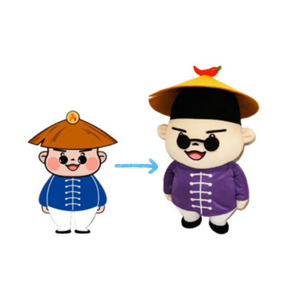 Customize Company Logo Cartoon Artwork Design Character Talking Plush Cloth Mascot Toy with Sound Box