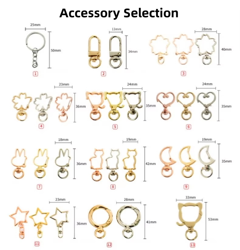 High Quality Factory Direct Sales Low Moq Plush Keychain Personalized Cartoon Animal Keychain Wholesale Keychains Plush Toys