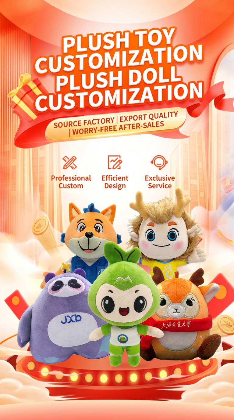 Bespoke Corporate Mascot Plush Doll High Quality Stuffed Animal Customized Character Toy for Business Opening Anniversary