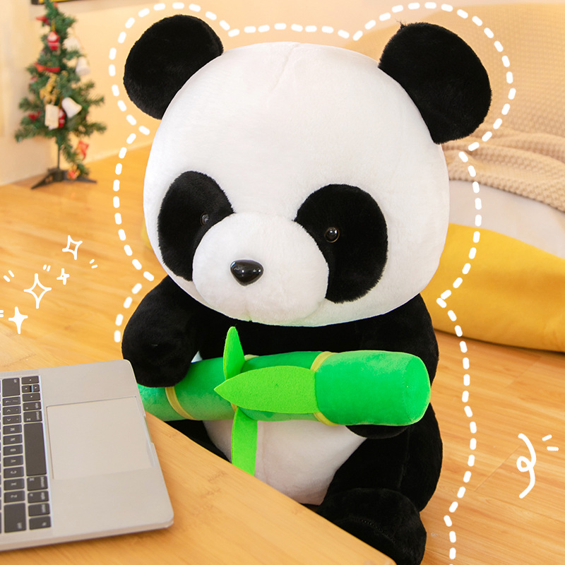 Bamboo Panda Doll Hug Bamboo Panda Transformed Into Plush Toy National Treasure Huahua Giant Panda Birthday Gift