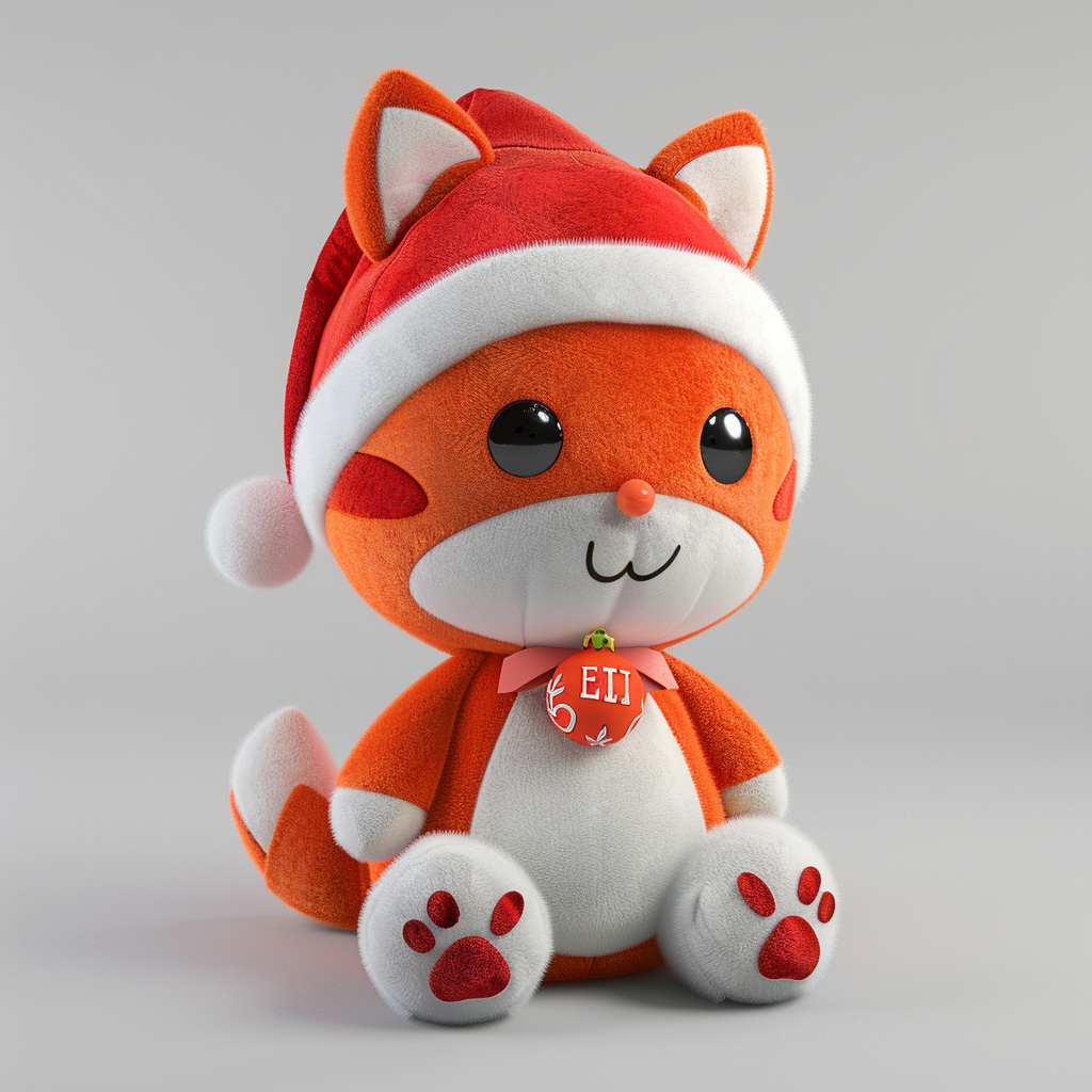 Manufacturer Wholesale High Quality EN71 Red Cat Plush Doll Stuffed Animal Toys for Gifts