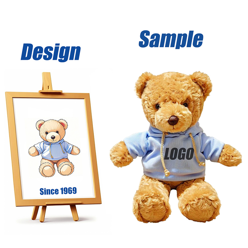 Shengye New Trending Customizable Logo 30cm Bear Plush Doll Keychain for Gift Giveaway Company Promotion Stuffed Animal Toy